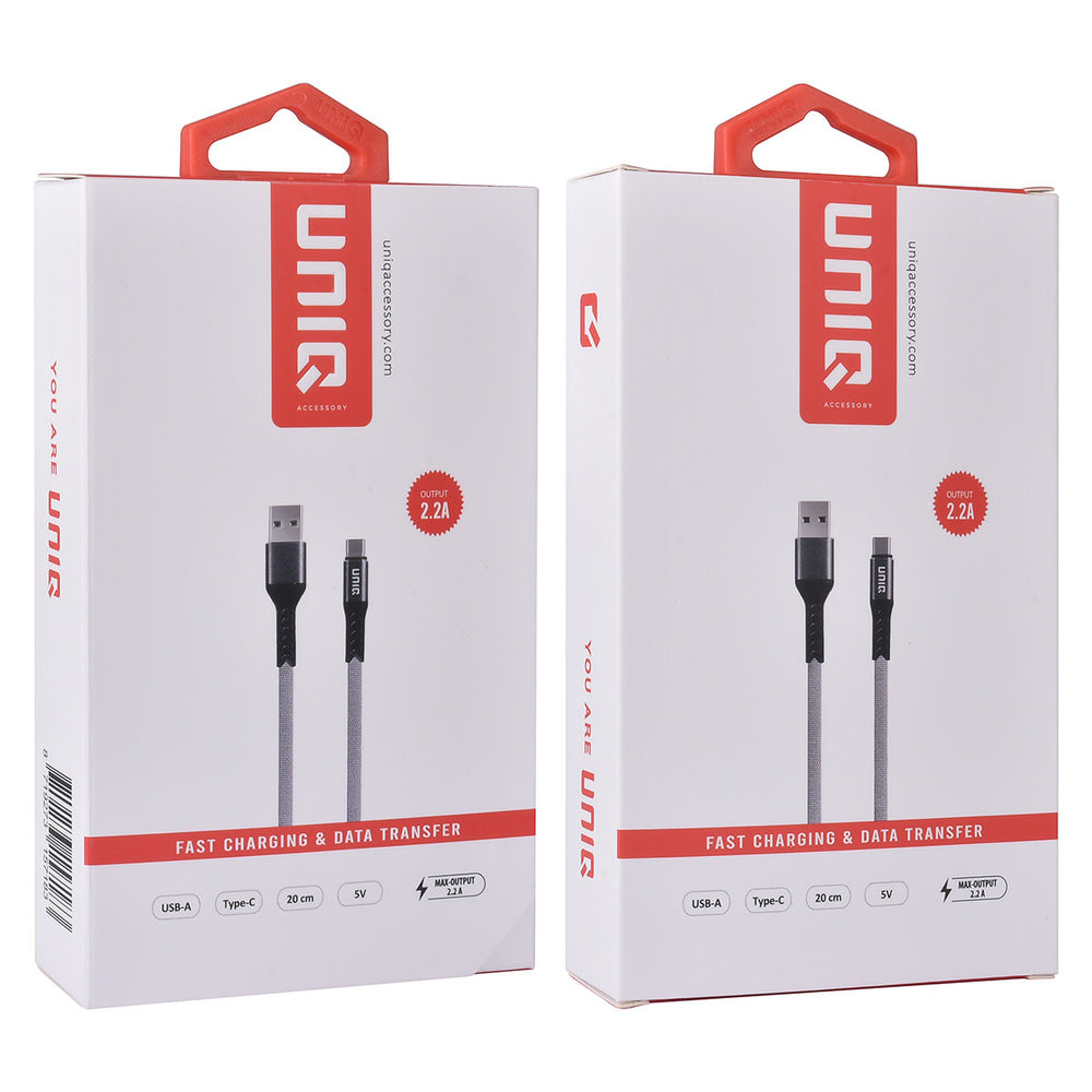 USB Type-C Cable 20cm snellader dataoverdracht Grijs - Nylon-USB-Kabels-Ilumina Benelux