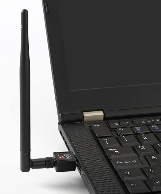 USB WiFi Adapter – Mini WiFi Dongle 150 Mbps – 2.4GHz met Antenne – Voor PC/Laptop Windows Mac Linux – Zwart-Ilumina Benelux