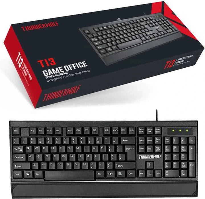 USB toetsenbord – Bekabeld QWERTY – Universeel voor pc & laptop – Plug & Play – Zwart-Toetsenbord-Ilumina Benelux