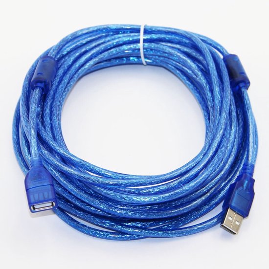 USB verlengkabel – USB 3.0 – 3 Meter – Mannelijk naar Vrouwelijk – Blauw-Verlengkabel-Ilumina Benelux