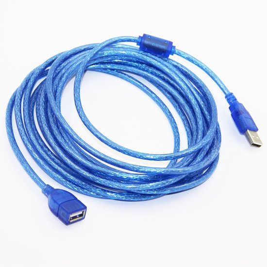 USB verlengkabel – USB 3.0 – 3 Meter – Mannelijk naar Vrouwelijk – Blauw-Verlengkabel-Ilumina Benelux