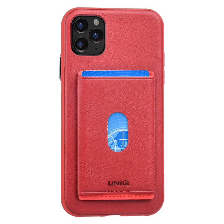 Uniq accessory Apple iPhone 11 Pro Max Rood Backcover hoesje Pasjeshouder-Hoesjes-Ilumina Benelux