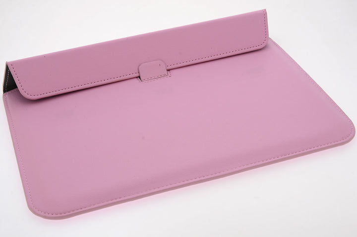 Universeel 11.6 inch Roze Insteek hoesje Hard - Slim - Kunstleer-Laptopcover-Ilumina Benelux