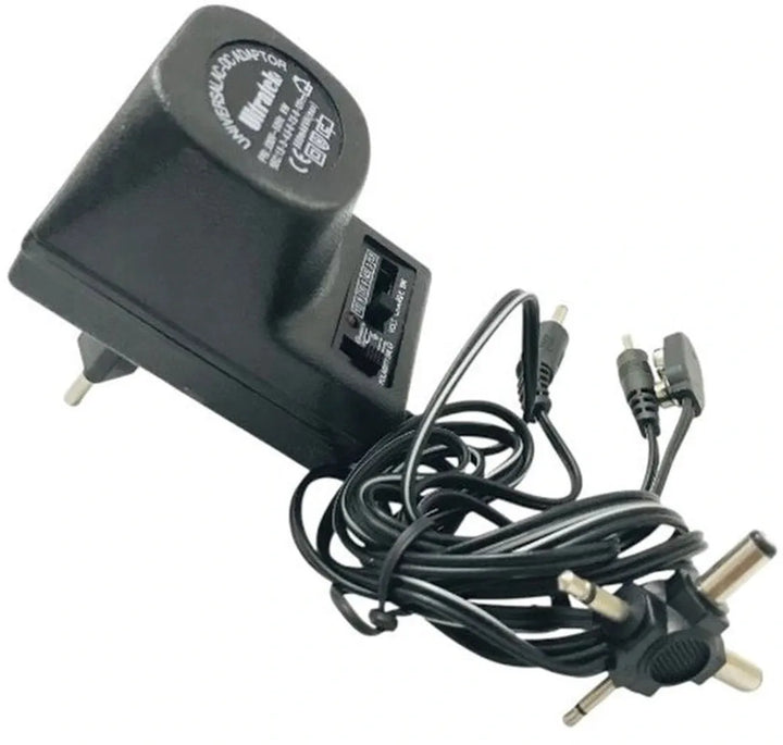 Universele AC/DC Adapter – 9W 500mA – 1,5-12V Instelbaar – 9V Batterij Snap Connector – Zwart-Voedingsadapter-Ilumina Benelux