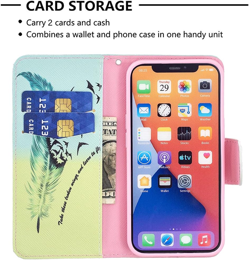 Hoesjes – Bookcase Portemonnee Hoes – Magneetsluiting – Print Veer -Ilumina Benelux