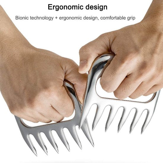 Vleesklauwen BBQ – Meat Claws – Pulled Pork Shredder – Set van 2 – Zwart-Barbecuegereedschapset-Ilumina Benelux