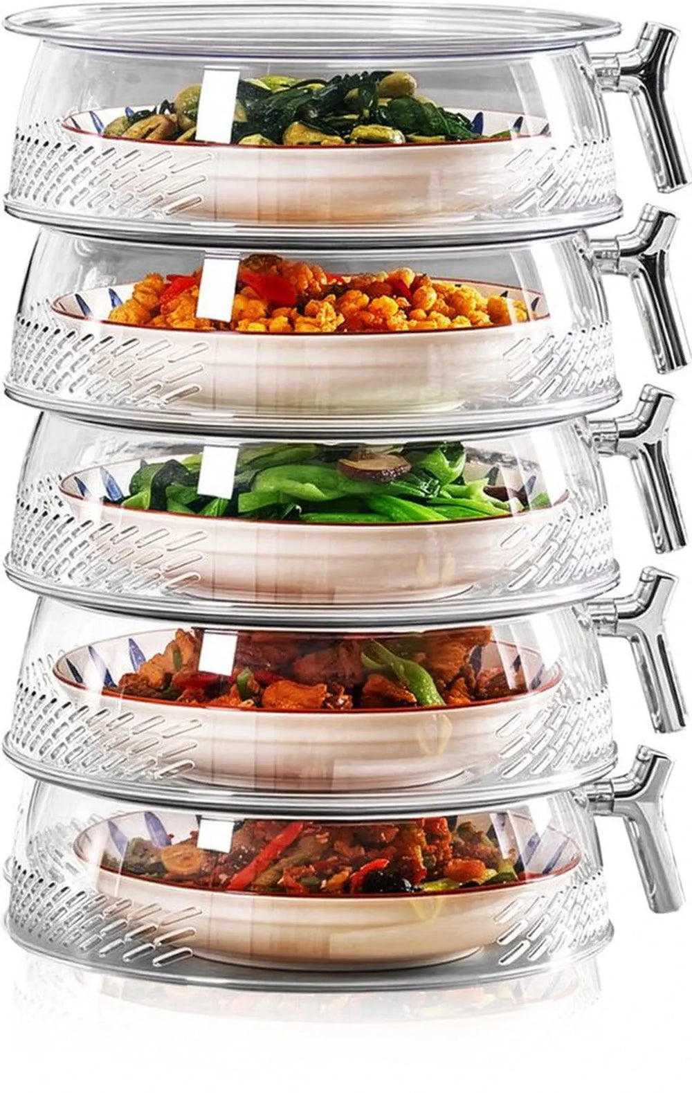 Vliegenkap voedselafdekking – Set van 3 – Anti-insect & warmtebehoud – Ø 25/30/35 cm – Inklapbaar wasbare mesh – Zwart-Stolp-Ilumina Benelux