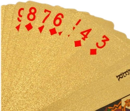 Waterdichte speelkaarten – 54-delige pokerkaarten set – 24K verguld – PVC kaartspel – Goud-Kaartspel-Ilumina Benelux