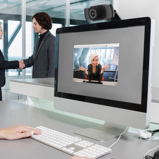 Webcam voor PC & Laptop – 1080P HD USB – Met Microfoon – 360° Draaibaar – Plug & Play – Zwart-Ilumina Benelux