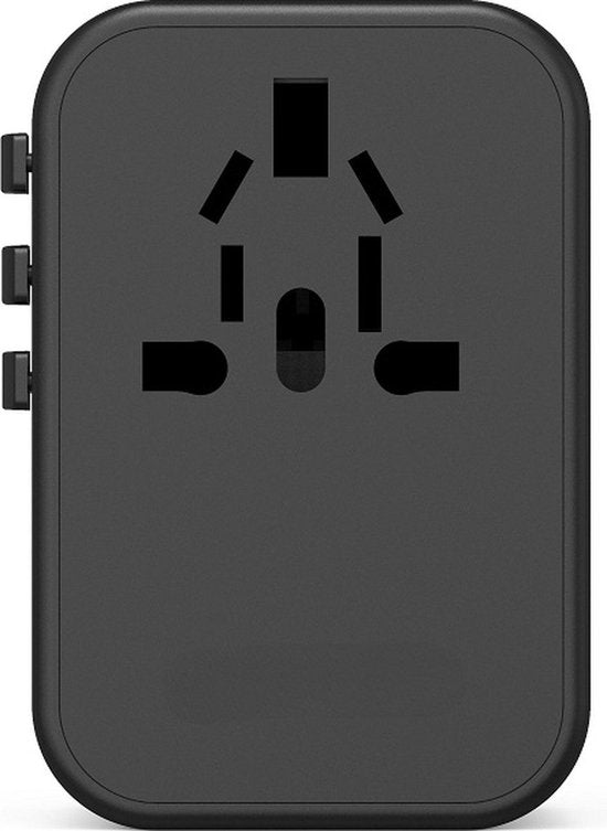 Wereldstekker reisadapter – 5-in-1 – 3x USB-A + 2x USB-C – 35.5W snelladen – EU/UK/VS/AU/Azië – Wit-Ilumina Benelux
