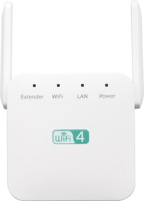 WiFi Repeater – 300 Mbps WiFi Extender – WPS Knop – Super WiFi Booster – Wit-Ilumina Benelux