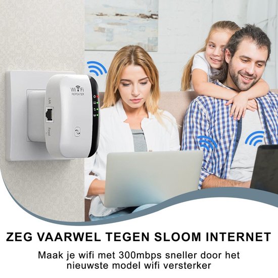 Wifi versterker stopcontact – JR Quality – Wifi repeater extender – Powerline signaalversterker – Wit-Ilumina Benelux
