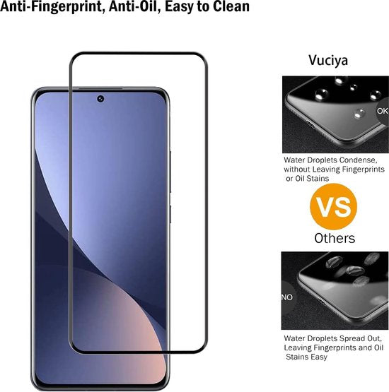 Xiaomi 12 & 12X Screenprotector Full Cover Screenprotector Gehard 9H – 12-Pack-Ilumina Benelux