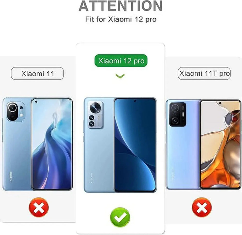 Xiaomi 12 Pro Screenprotector Full Cover Screenprotector Gehard 9H – 3-Pack-Ilumina Benelux