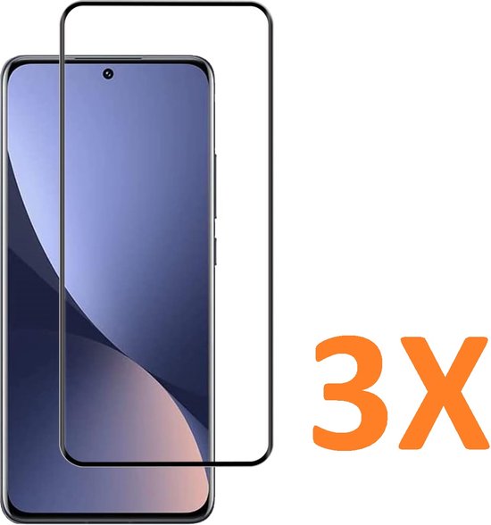 Xiaomi 12 Pro Screenprotector Full Cover Screenprotector Gehard 9H – 3-Pack-Ilumina Benelux