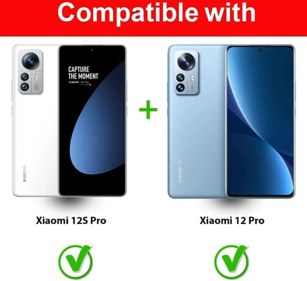 Xiaomi 12S Pro / 12 Pro Screenprotector Gehard 9H Screenprotector Full Cover – Tempered Glas – 1-Pack-Ilumina Benelux
