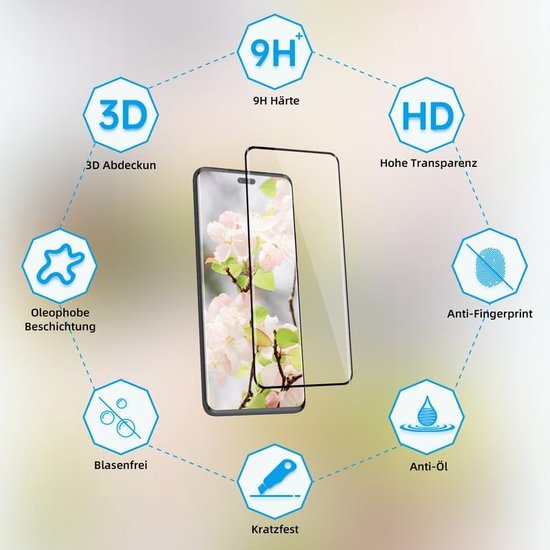Xiaomi 13 Lite Screenprotector Full Cover Screenprotector Gehard 9H – 1-Pack-Ilumina Benelux