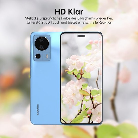 Xiaomi 13 Lite Screenprotector Full Cover Screenprotector Gehard 9H – 3-Pack-Ilumina Benelux