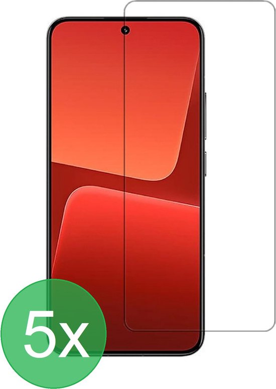 Xiaomi 13 Screenprotector Gehard 9H – Anti-kras – 5-Pack-Ilumina Benelux