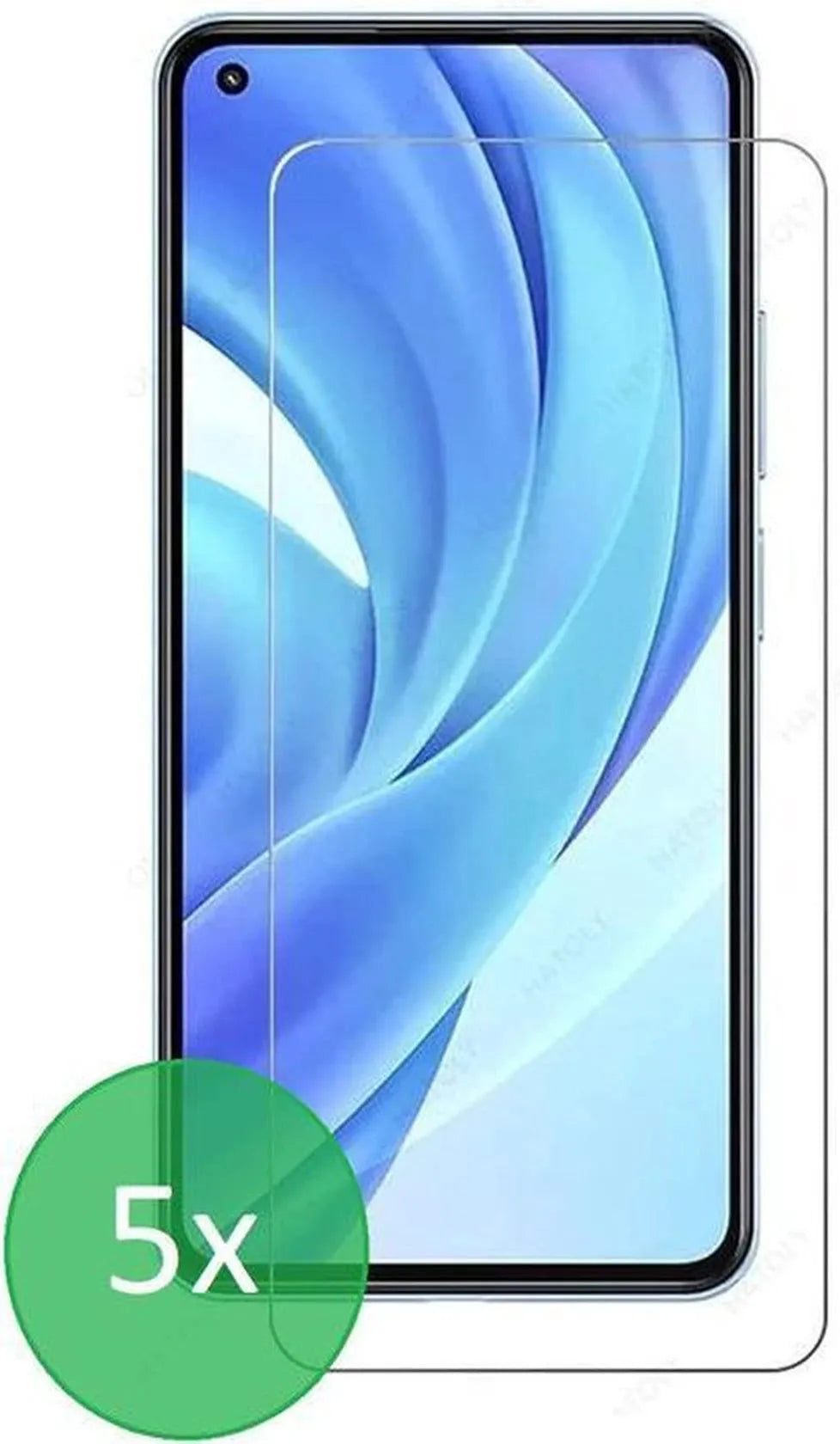 Xiaomi Mi 11 Lite 4G/5G Screenprotector Gehard 9H – Anti Kras – Tempered Glas – 5-Pack-Ilumina Benelux