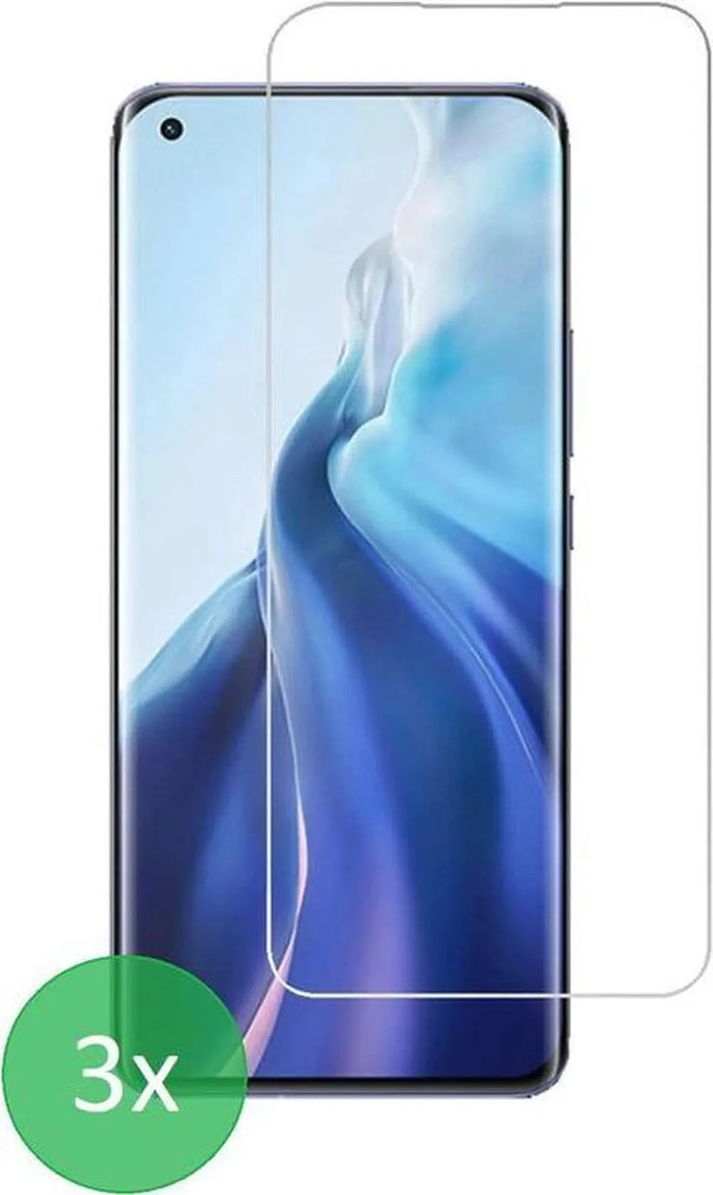 Xiaomi Mi 11 Screenprotector Gehard 9H – Anti-kras – 3-Pack Tempered Glas-Ilumina Benelux