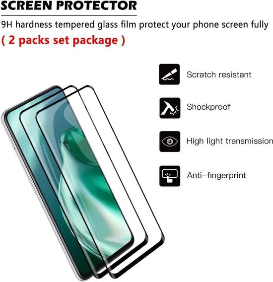Xiaomi Mi 11T/11T Pro Screenprotector Gehard 9H Screenprotector Full Cover – 2-Pack-Ilumina Benelux