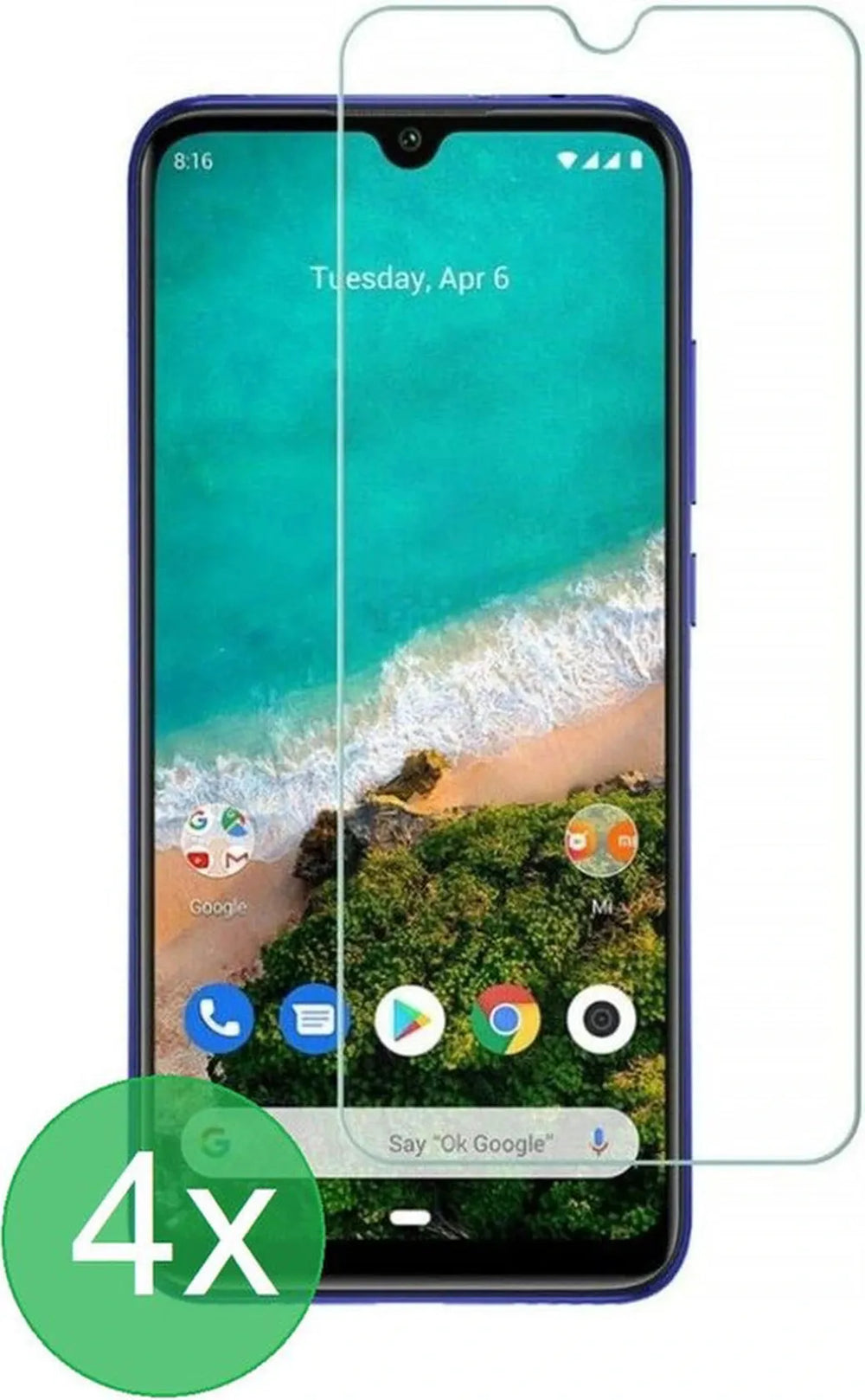 Xiaomi Mi A3 Screenprotector Gehard 9H – Anti-kras – 4-Pack-Ilumina Benelux