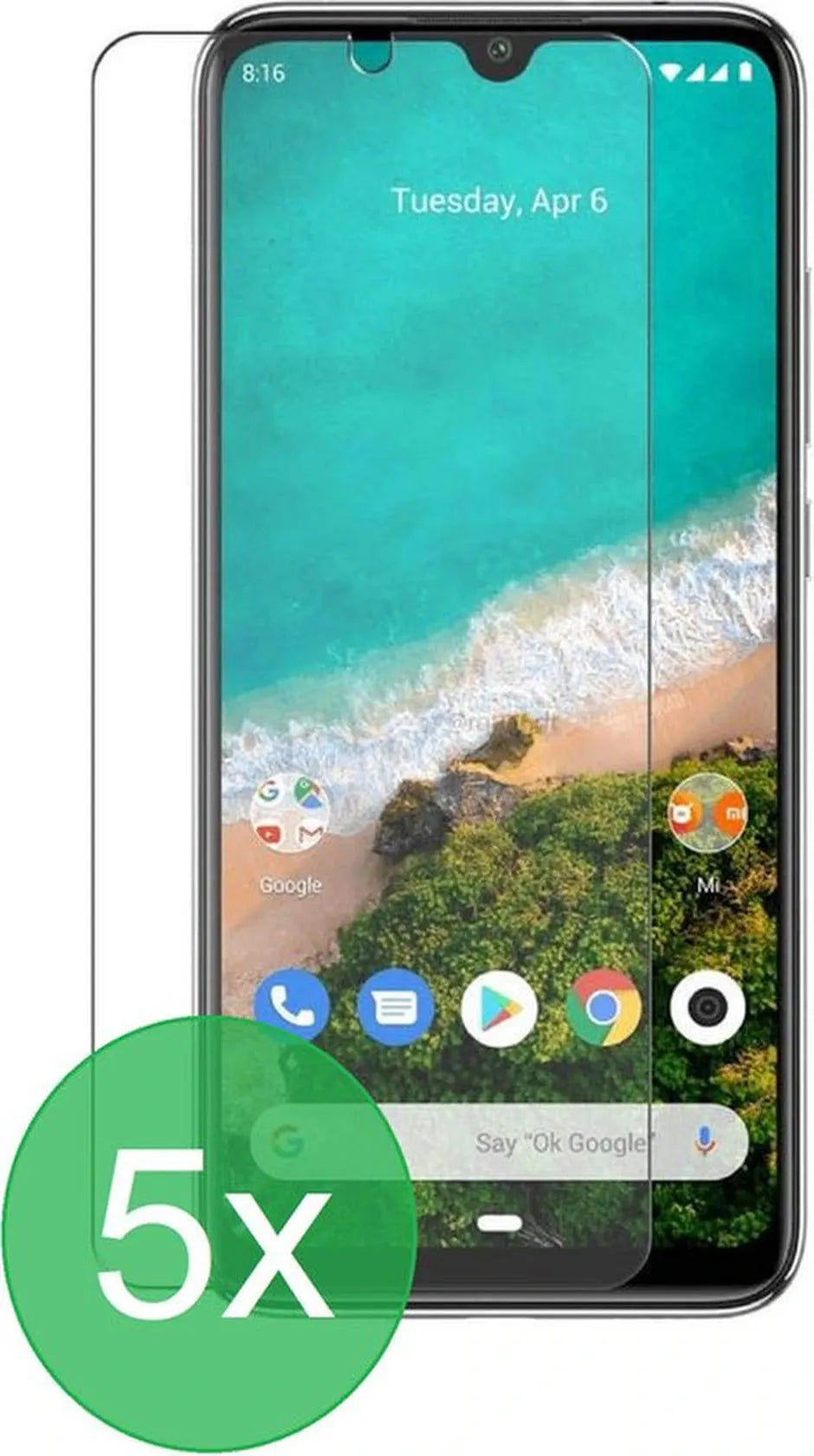Xiaomi Mi A3 Screenprotector Gehard 9H – Anti-kras – 5-Pack-Ilumina Benelux