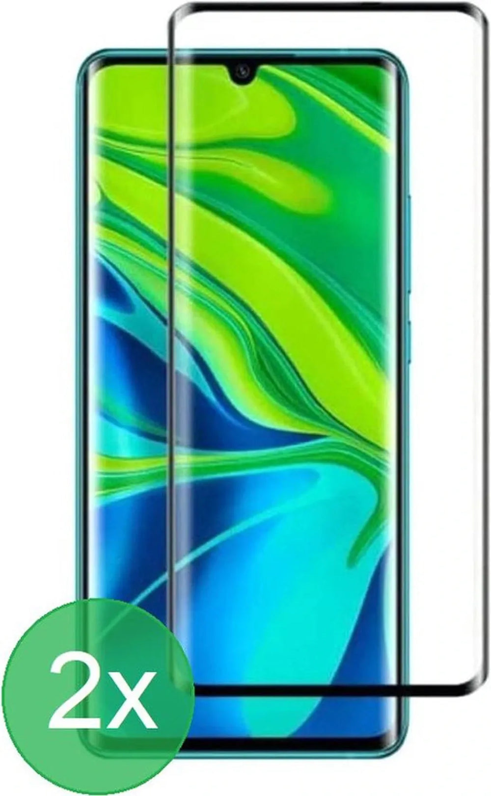 Xiaomi Mi Note 10/10 Pro Screenprotector Full Cover Screenprotector Gehard 9H – 2-Pack-Ilumina Benelux