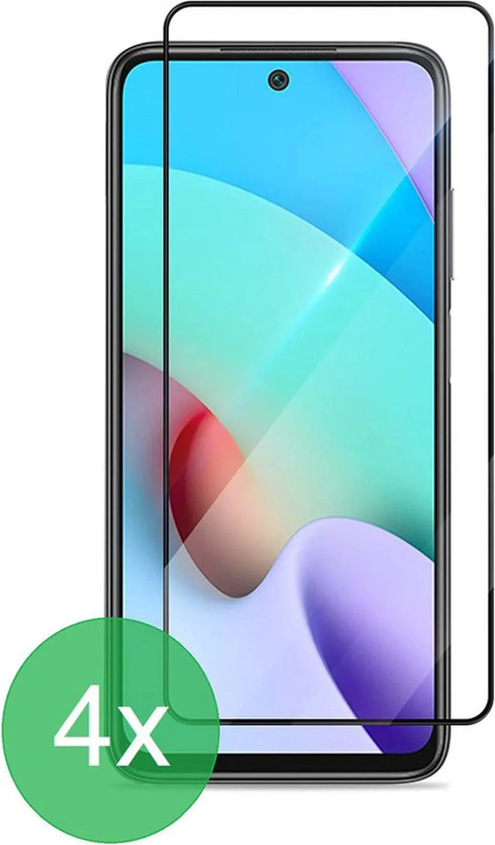 Xiaomi Redmi 10 4G Screenprotector Full Cover – 9H Gehard Glas – 4-Pack-Ilumina Benelux