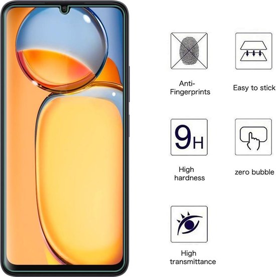 Xiaomi Redmi 13C / Poco C65 Screenprotector Gehard 9H – Anti-kras – Tempered Glas – 1-Pack-Ilumina Benelux