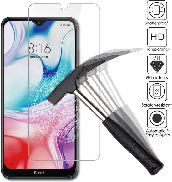 Xiaomi Redmi 8 Screenprotector Gehard 9H – Anti-kras – 2-Pack-Ilumina Benelux