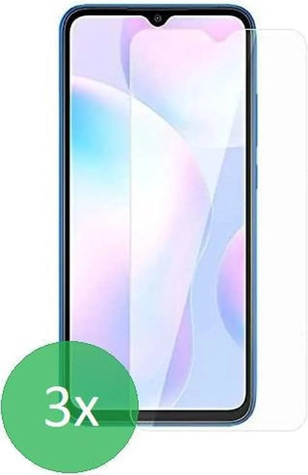 Xiaomi Redmi 9 Screenprotector Gehard 9H – Anti-kras – 3-Pack Tempered Glas-Ilumina Benelux