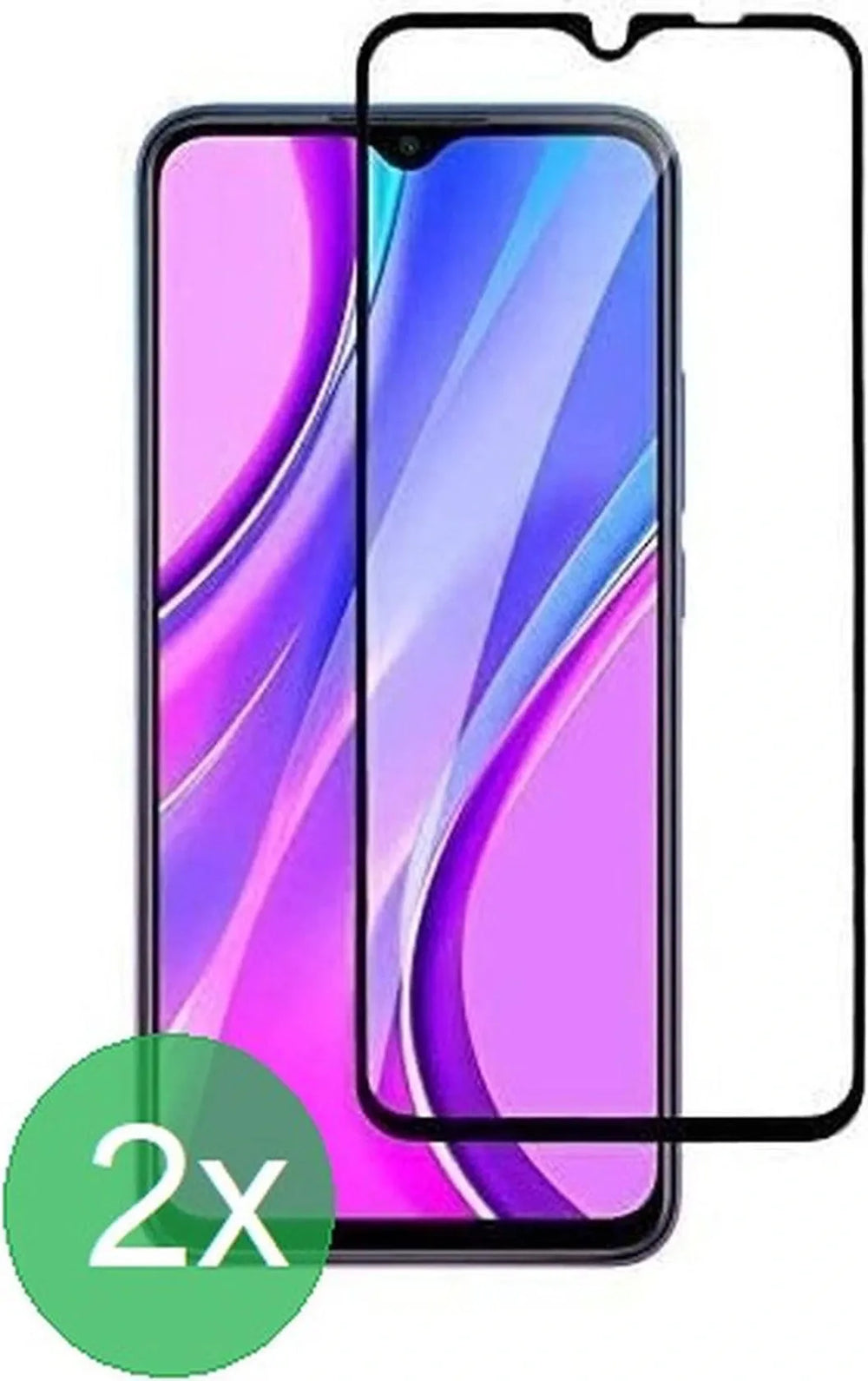 Xiaomi Redmi 9A/9C Screenprotector Full Cover Screenprotector Gehard 9H – 2-Pack-Ilumina Benelux