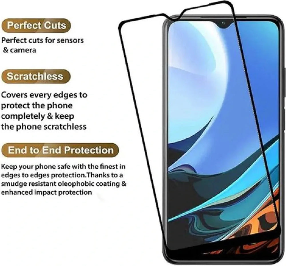 Xiaomi Redmi 9T Screenprotector Full Cover Screenprotector Gehard 9H – 2-Pack-Ilumina Benelux