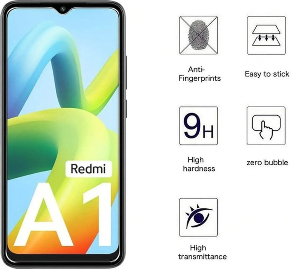 Xiaomi Redmi A1/A1+/A2/A2+ Screenprotector Gehard 9H – Anti-kras – 3-Pack-Ilumina Benelux