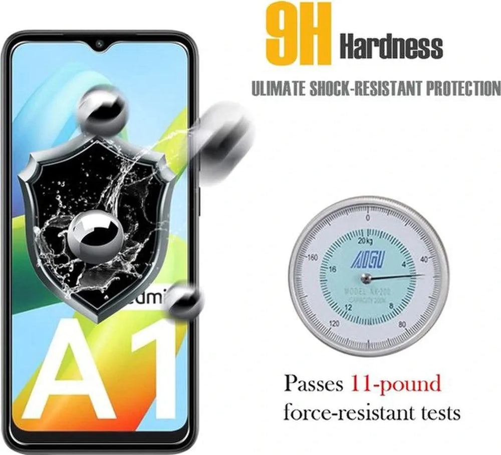 Xiaomi Redmi A1/A1+/A2/A2+ Screenprotector Gehard 9H – Anti-kras – 3-Pack-Ilumina Benelux