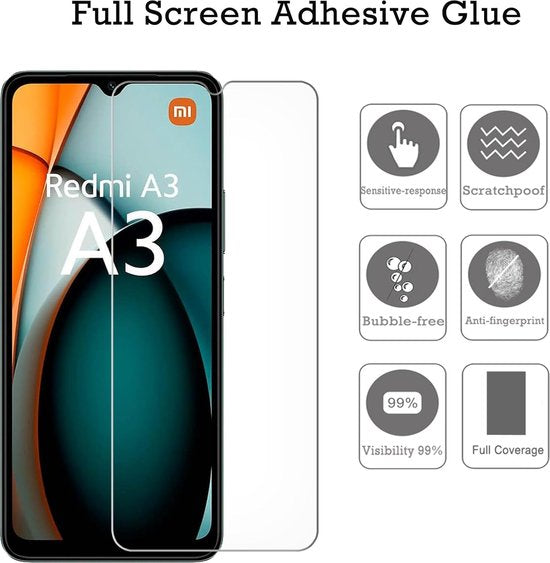 Xiaomi Redmi A3 – 9H Gehard Glas – Anti Kras – 2-Pack-Ilumina Benelux