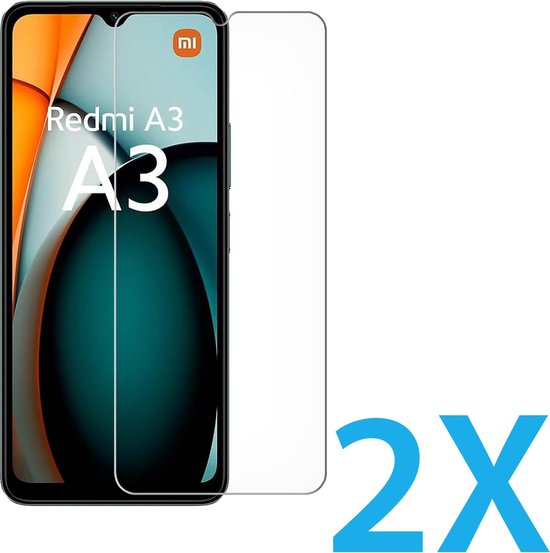 Xiaomi Redmi A3 – 9H Gehard Glas – Anti Kras – 2-Pack-Ilumina Benelux
