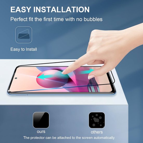 Xiaomi Redmi Note 10 Pro Screenprotector Full Cover Gehard Glas 9H – Anti-kras – 2-Pack-Ilumina Benelux