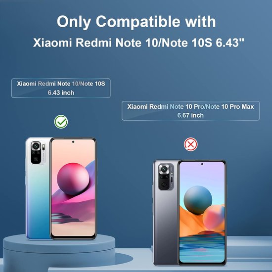 Xiaomi Redmi Note 10s Screenprotector Gehard 9H Screenprotector Full Cover – 2-Pack-Ilumina Benelux