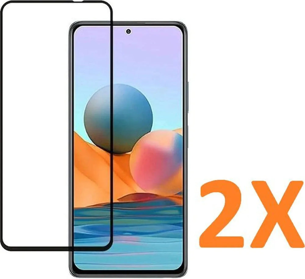 Xiaomi Redmi Note 10s Screenprotector Gehard 9H Screenprotector Full Cover – 2-Pack-Ilumina Benelux
