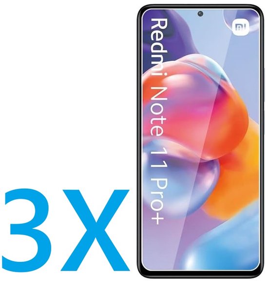 Xiaomi Redmi Note 11 Pro+ 5G Screenprotector Gehard 9H – Anti-kras – 3-Pack-Ilumina Benelux