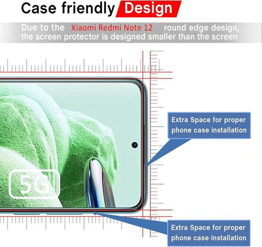 Xiaomi Redmi Note 12 4G/5G & POCO M6 Pro Screenprotector Gehard 9H – Anti-kras – 2-Pack-Ilumina Benelux