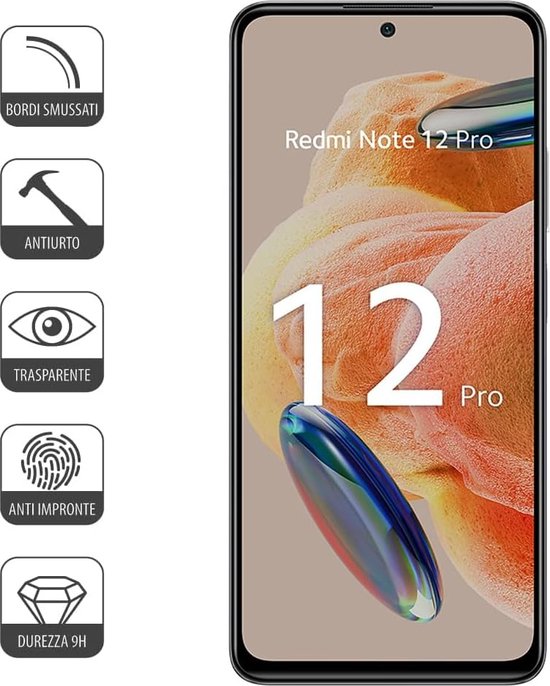 Xiaomi Redmi Note 12 Pro 4G Screenprotector Gehard 9H – Anti-kras – Tempered Glas – 1-Pack-Ilumina Benelux