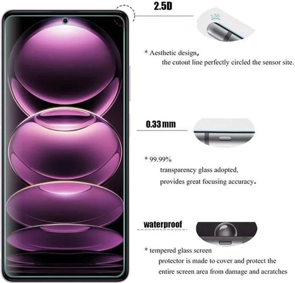 Xiaomi Redmi Note 12 Pro+ Screenprotector Gehard 9H – Anti-kras – Tempered Glas – 1-Pack-Ilumina Benelux