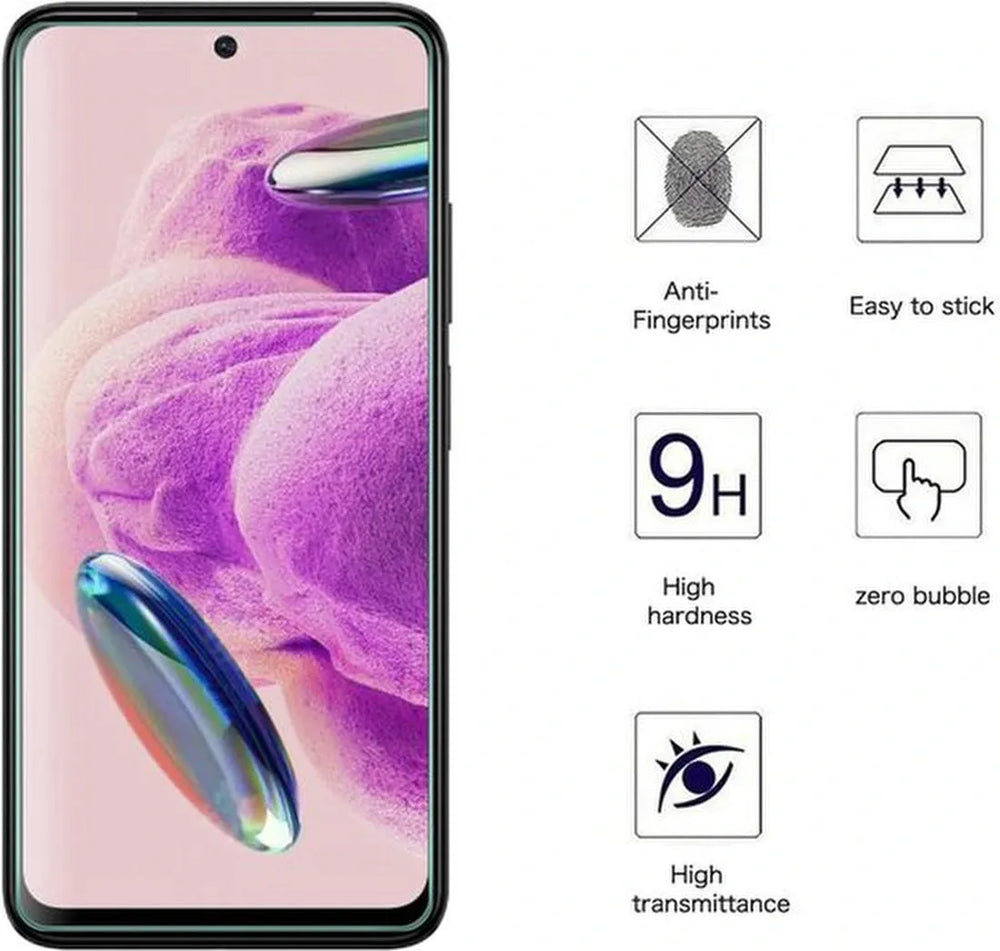 Xiaomi Redmi Note 12S Screenprotector Gehard 9H – Anti-kras – 2-Pack-Ilumina Benelux
