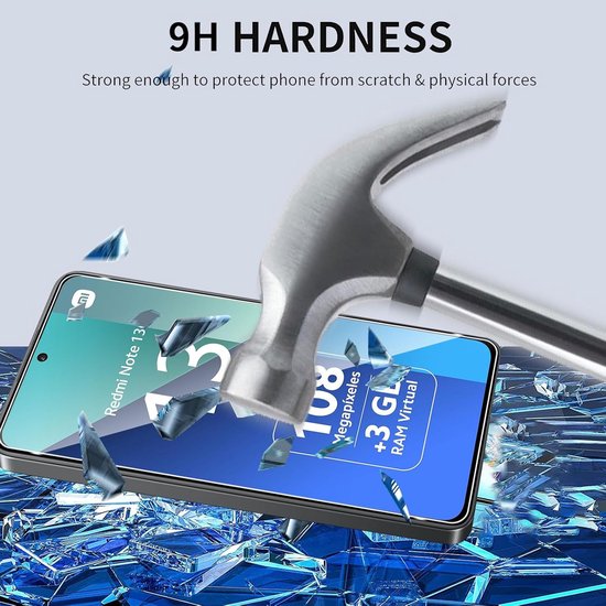 Xiaomi Redmi Note 13 Pro 5G Screenprotector Gehard 9H – Anti-kras – 2-Pack-Ilumina Benelux
