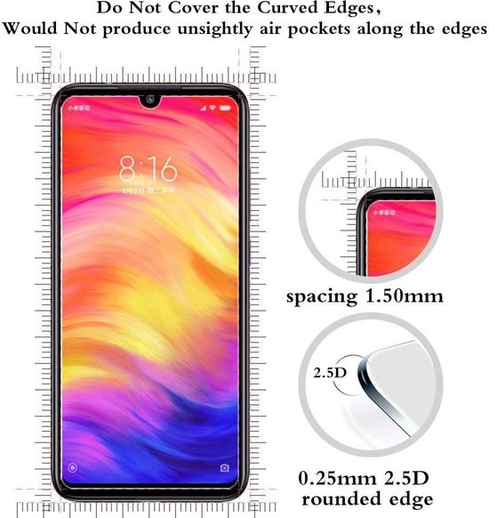 Xiaomi Redmi Note 7/7S/7 Pro Screenprotector Gehard 9H – Anti-kras – 3-Pack-Ilumina Benelux