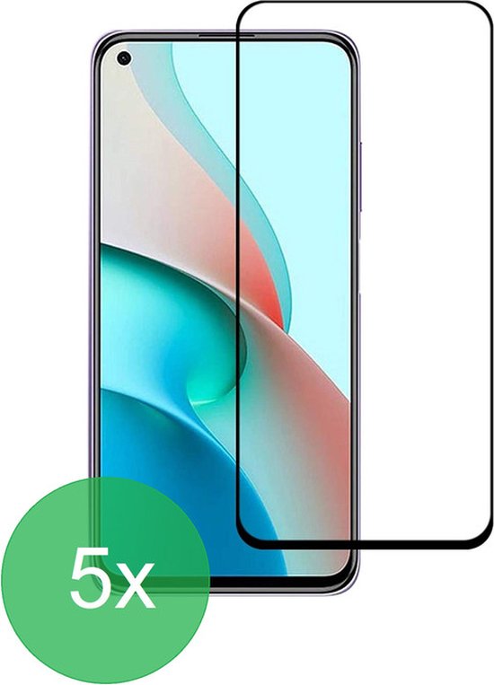 Xiaomi Redmi Note 9 5G Screenprotector Full Cover Screenprotector Gehard 9H – 5-Pack-Ilumina Benelux
